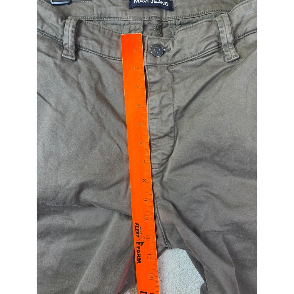 Mavi Mike Chino Shorts Mens 34x10 Brown Stretch Cotton‎ Twill Casual Summer - Picture 5 of 6
